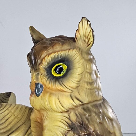 Vintage Wales Japan Owl Ceramic Bookends Hand Painted Collectible Home Decor 8 I - Picture 9 of 11